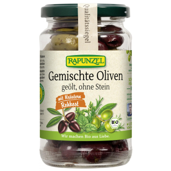 gem. Oliven mit Kräutern ohne Stein geölt